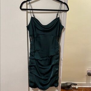 Green Satin Dress